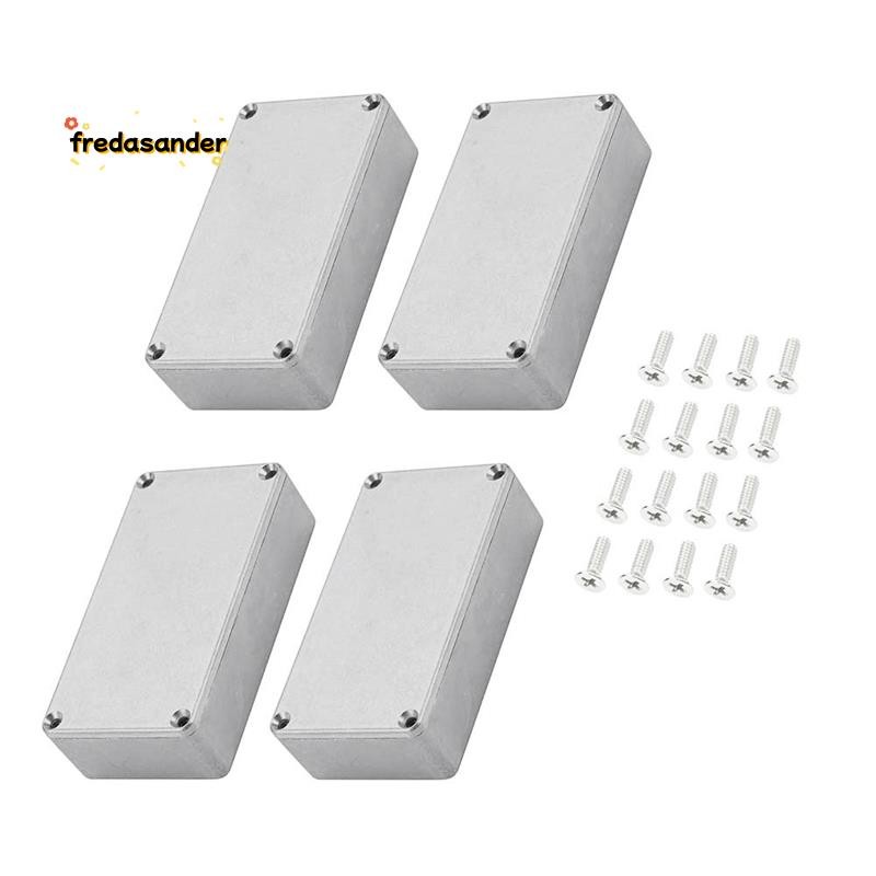 4PCS 1590B กีตาร์เหยียบ Enclosure อลูมิเนียม Diecast Stomp กล่องสลับกล่อง 112x61x32 มม.