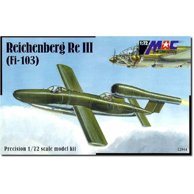 Mac Distribution 1/72 Fieser Fi103 Rechenberg Reiii เครื่องบินฝึกซ้อมคู่ประเภทพลาสติก รุ่น Mac72044 