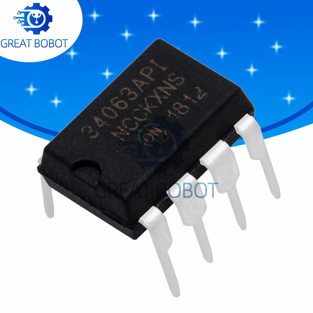 10PCS MC34063API MC34063 34063 DIP8 DIP Boost หรือ buck power DC/DC converter