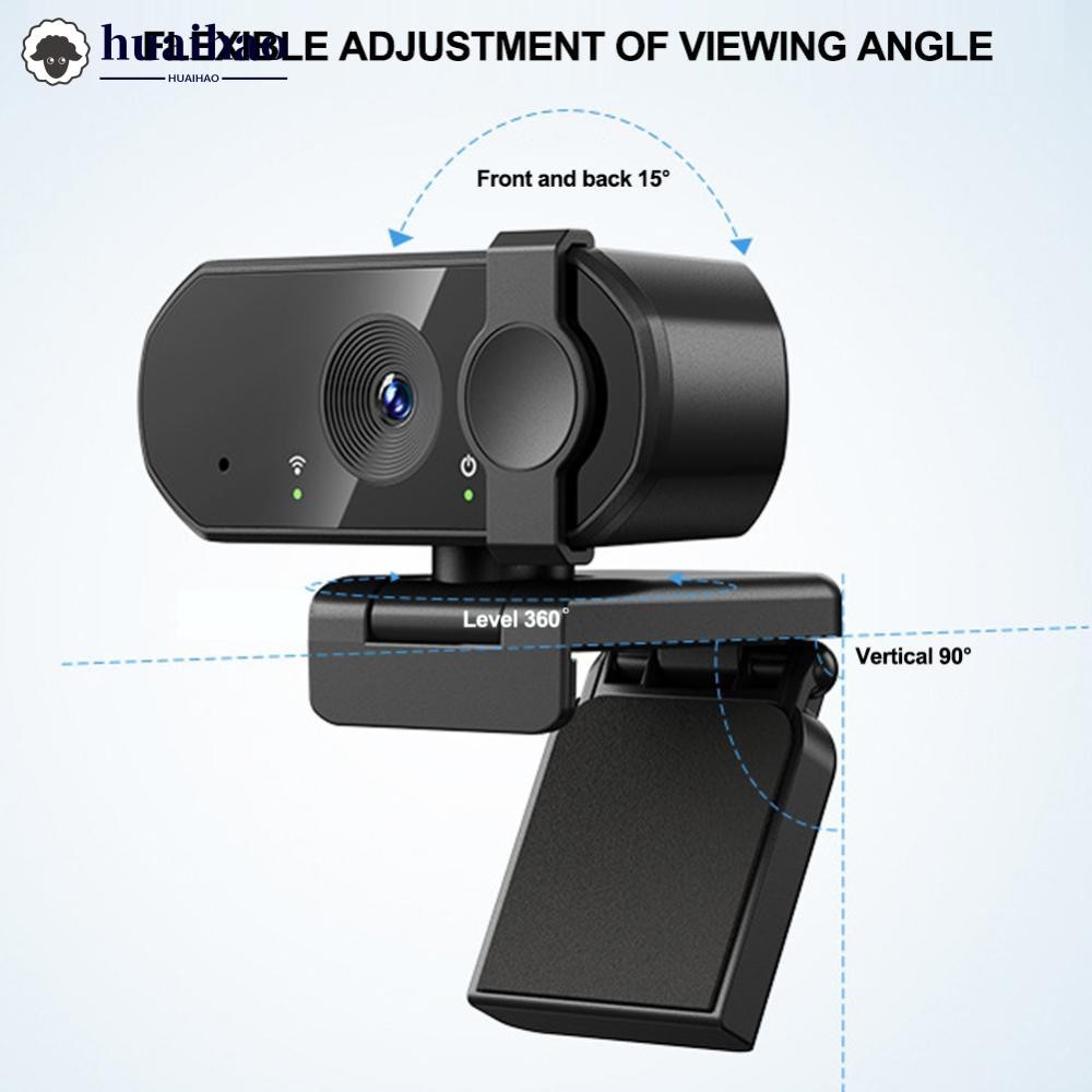 HUAIHAO 1080P 2K 4Kเว็บแคมมินิกล้องFull HDเว็บแคมพร้อมไมโครโฟน 30fps USB Web Camสําหรับออโต้โฟกัสPCแ