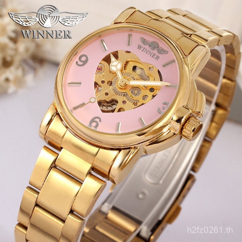 Ladies winner Skeleton Fashion winner Mechanical Watch Small Dial Semi-Automatic Casual H9FM