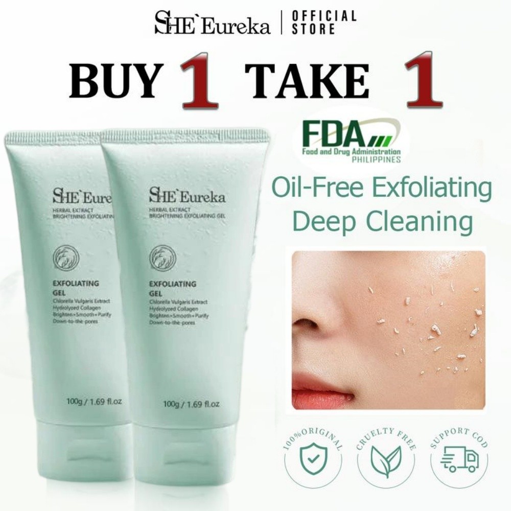 [ซื้อ 1 แถม 1] Sheeureka คลอเรลล่า สครับ มายด์ เฟเชียล ทรีตเมนต์ ควบคุมความมัน ดีพ คลีนซิ่ง เอฟเฟเชียล เจล 100 กรัม