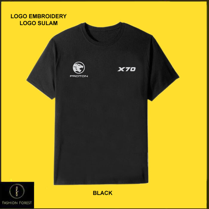 เสื้อยืดคอกลมไมโครไฟเบอร์แห้งเร็ว Fit Jersey โลโก้เย็บปักถักร้อย Sulam Proton X70 SUV ออกแบบใหม่พรีเ