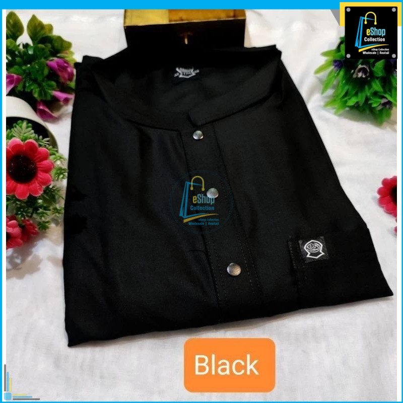 Kurta big size 3xl-6xl สีดํา