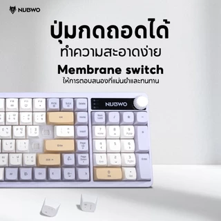 🎮 GAMING NUBWO NK56 WIRED MEMBRANE KEYBOARD คีย์บอร์ด เสียงเงียบ พร้อม Volume Knob เพิ่ม-ลด/ปิดเสียงได้ Rainbow Lighting