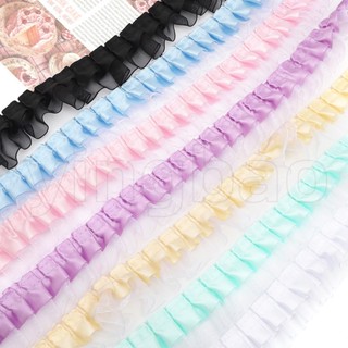 10yards Ruffles ดอกไม้ถักลูกไม้ Trim ริบบิ้นเครื่องแต่งกายชุ…