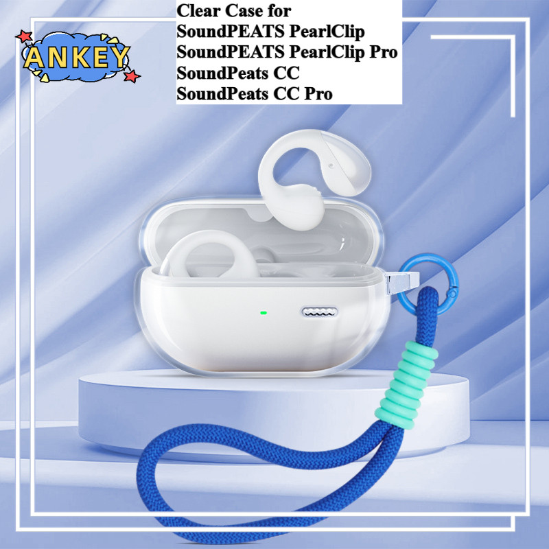 for SoundPEATS PearlClip Pro Case Transparent Earphone TPU SoundPeats CC Pro Cover