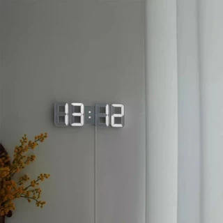 นาฬิกาดิจิตอล นาฬิกา LED นาฬิกาตั้งโต๊ะ ระบบแสดงเวลาใหญ่ชัดเจน Wall Clock มีให้เลือก 2 แบบ ขอบสีขาวและขอบสีดำ