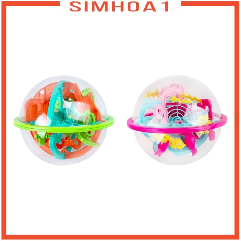 [Simhoa1] 3D Maze Ball Training Labyrinth Toy ของขวัญคริสต์มาส Party Families Maze Game สําหรับ