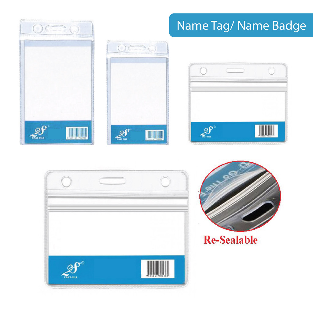 East File Zip Name Tag/ป้ายชื่อ 10 ชิ้น/pkt