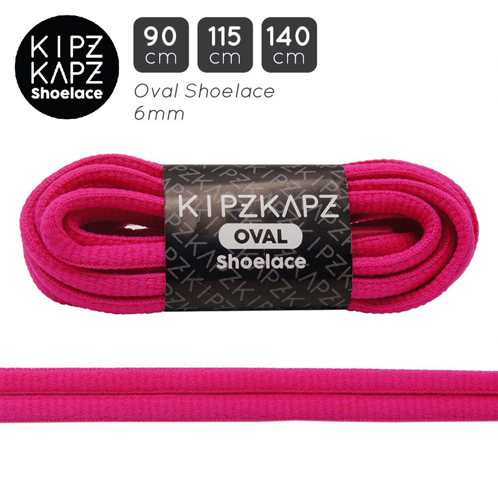 KIPZKAPZ LONJONG SHOELACE - OVAL SHOELACE 6MM - OS3 HOT PINK - 90CM 115CM 140CM