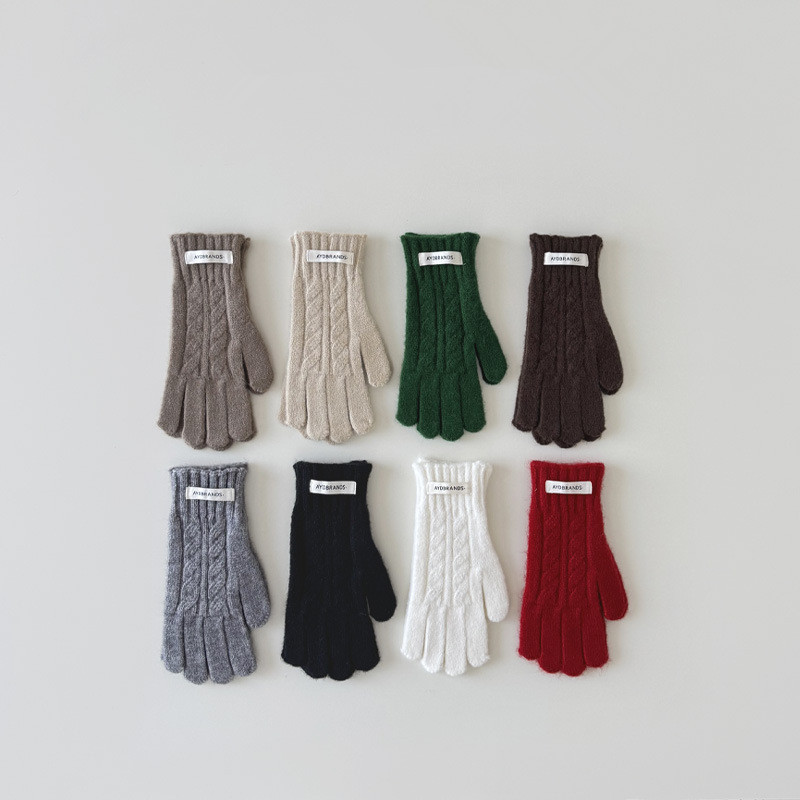 ถุงมือห้าปลายนิ้วสไตล์เกาหลี สำหรับเด็กและทารก เพศชายและหญิง อุ่นในฤดูหนาว