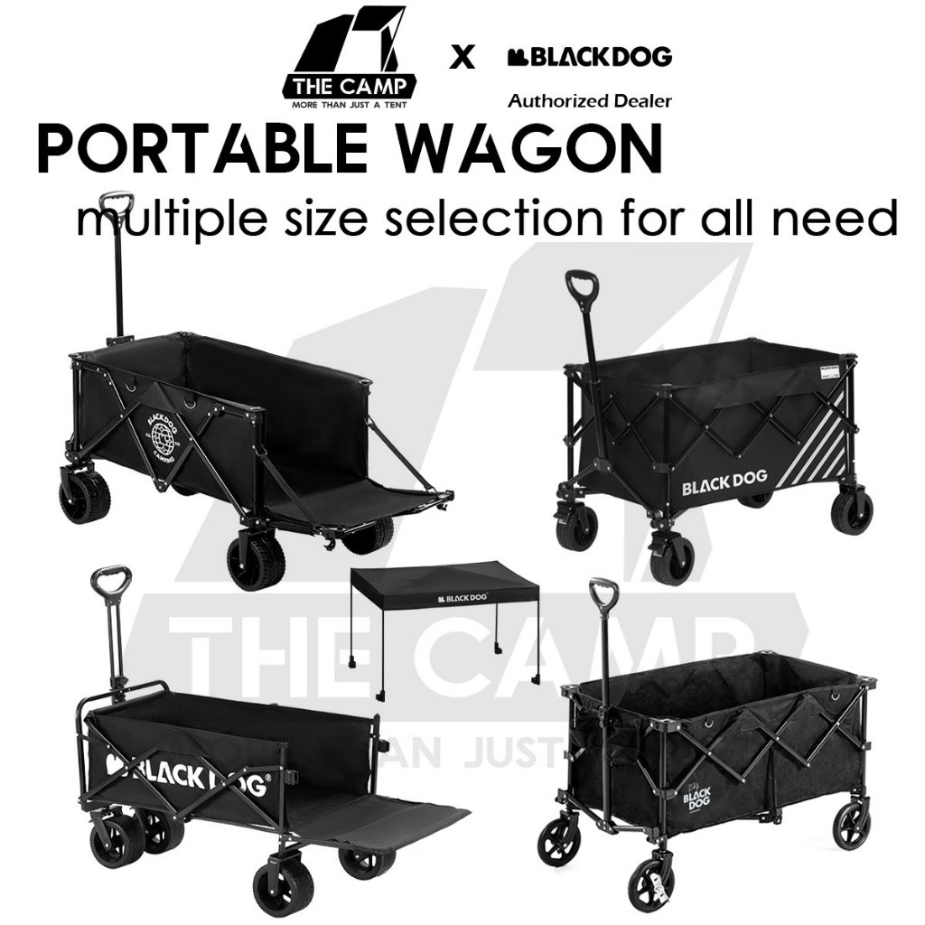 Blackdog Camping Wagon Cart Thickwheel Citywalk 150L 200L 320L 380L 450L รถเข็นตาราง BD-TC002 CBD2450JJ014