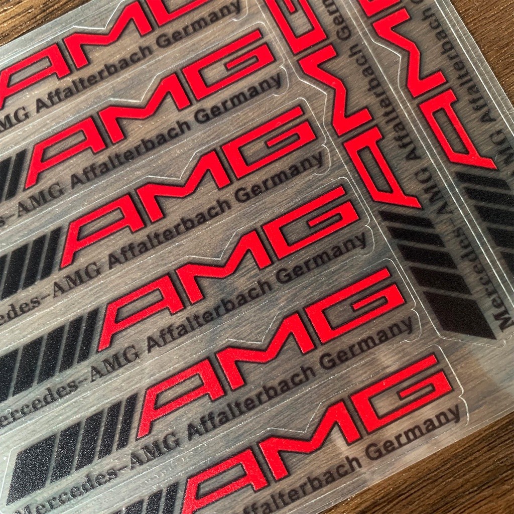 AMG Mercedes Benz A35 A45 C43 E53 Logo สติ๊กเกอร์ 3D Logo เทปกันรอย ตกแต่งรถ หน้าต่าง ไฟท้าย รถยนต์