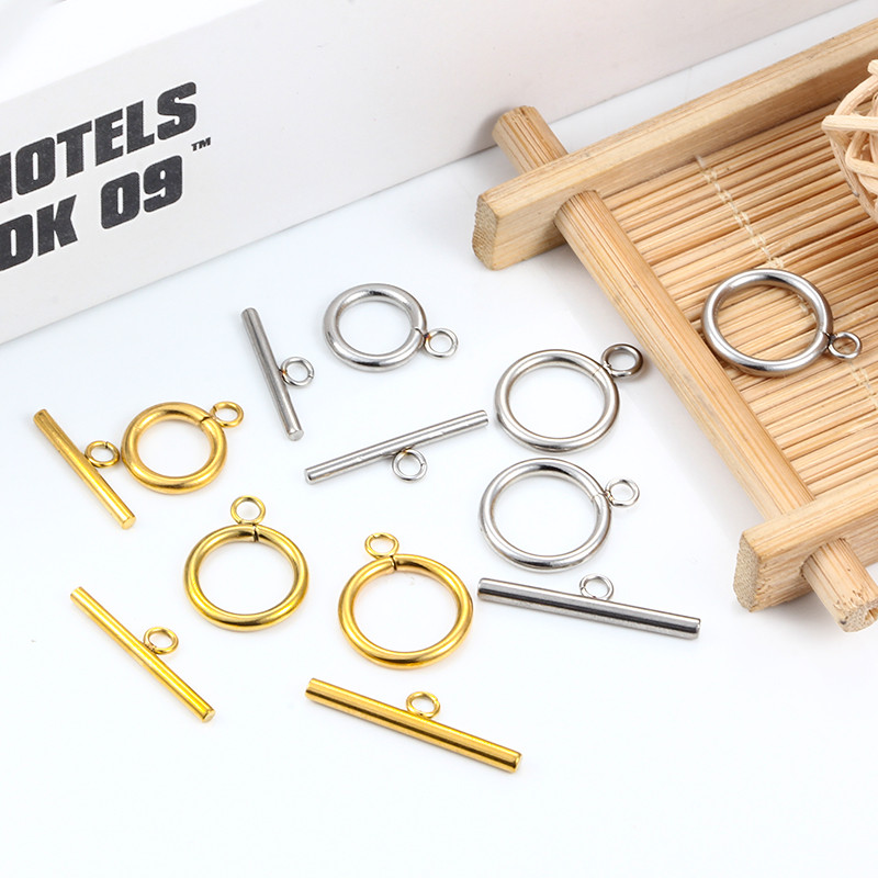 หัวคล้อง OT สแตนเลสสีทอง สำหรับอุปกรณ์ทำสร้อยข้อมือและสร้อยคอมากกว่า 5 ชิ้น