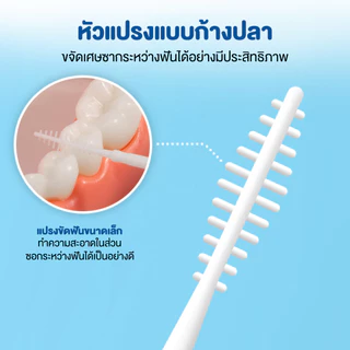 แปรงไม้จิ้มฟัน Double-head แบบพกพา ไม้จิ้มฟัน เซ็ตพลาสติกอ่อน แปรงซอกฟัน แบบใช้แล้วทิ้งพร้อมแปรง สำหรับการทำความสะอาดฟัน