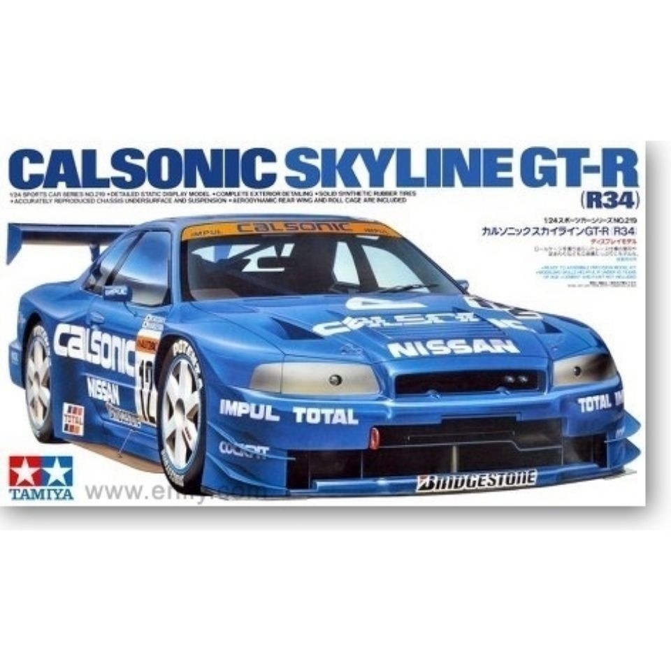 田模型装 拼 24219 1/24 . ซูมทะเล CALSONIC SKYLINE GT-R(R34)