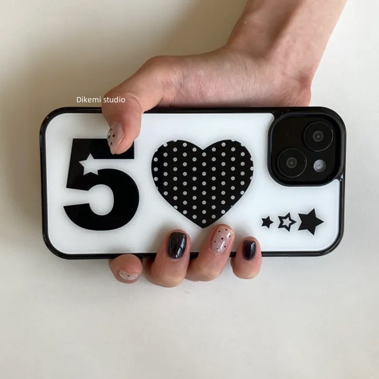 เกาหลีIns Y2K cool girl 5 love StarสําหรับIphone 16promax/15Promax/13/12/14pro/11 เคสโทรศัพท์