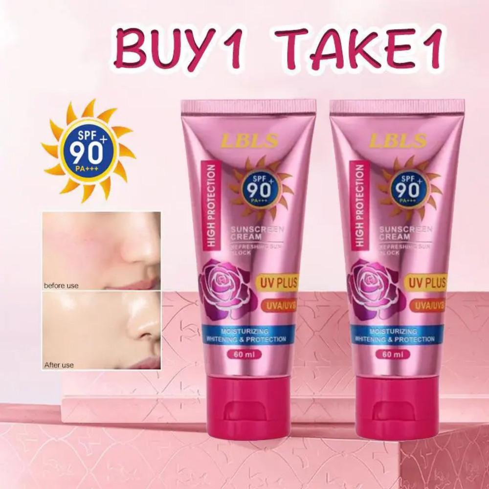 ซื้อ 1 แถม 1 ครีมกันแดด LBLS Sunscreen Cream Spf 90+ ป้องกันรังสียูวี พลัส 60 มล. ผลิตภัณฑ์ดูแลผิวหน้า