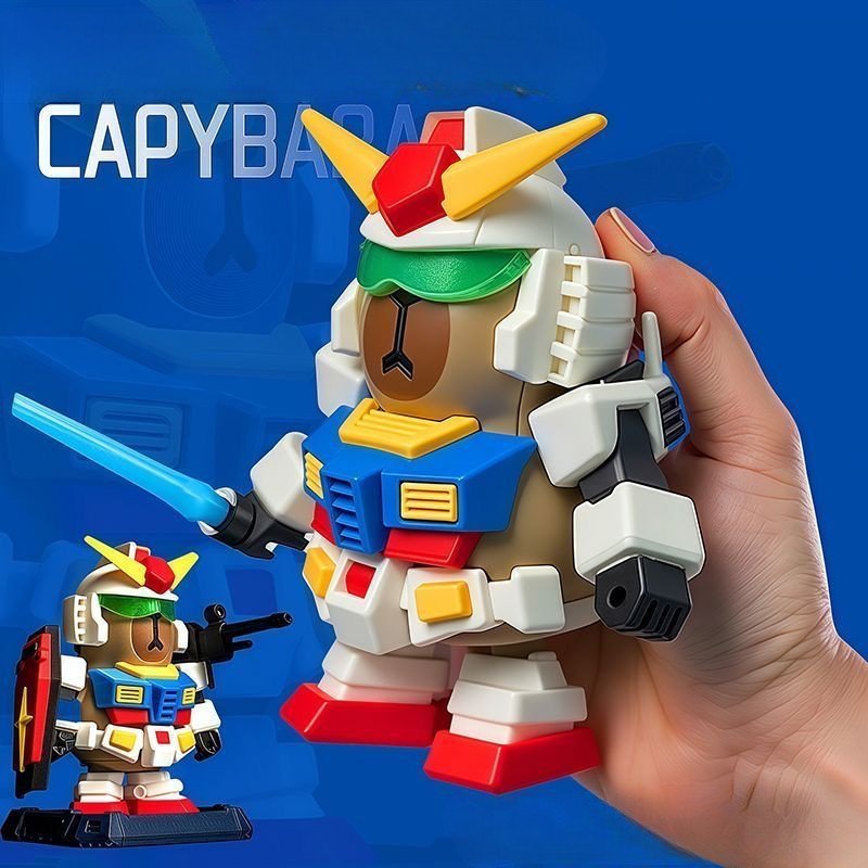 คาปิบาระกันดั้มของเล่นรูปสนุกของเล่นเดสก์ท็อปตกแต่งของขวัญสําหรับเพื่อน