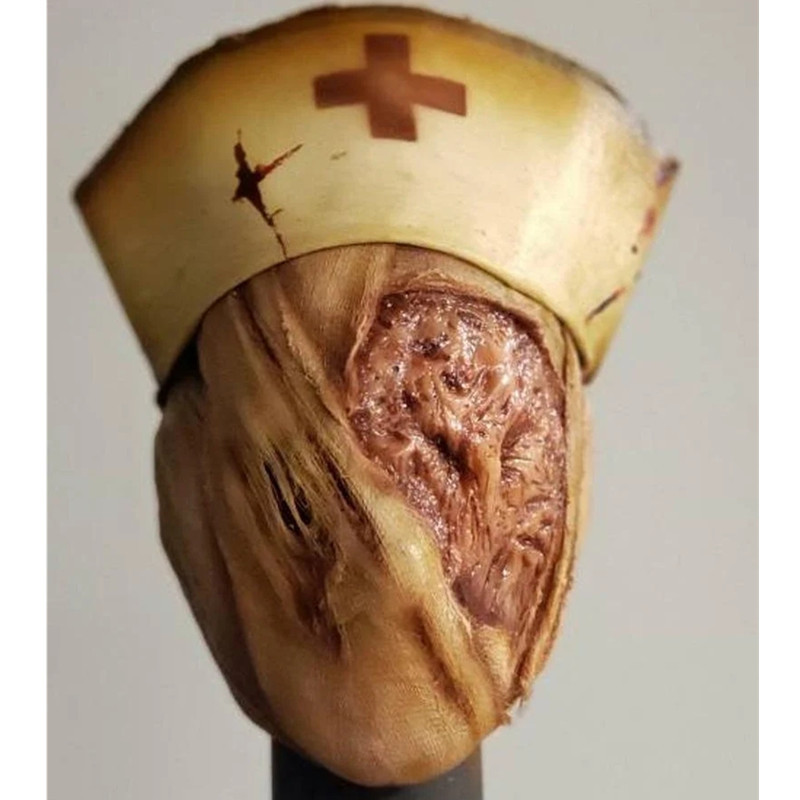 Bulex ร้อนเกม Silent Hill Faceless พยาบาลคอสเพลย์หน้ากากสยองขวัญ Bloody Latex หน้ากากฮาโลวีนเครื่องแ