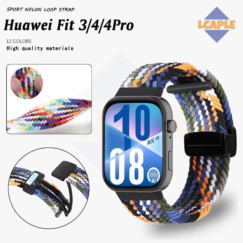 สายไนลอนกีฬาสำหรับ for Huawei Watch Fit 5 4 3 / 5 Pro / 4 Pro  สายรัดข้อมือแม่เหล็กปรับได้สำหรับ