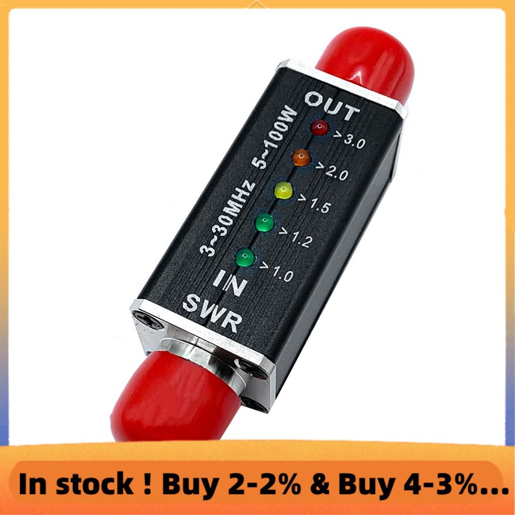 SWR Meter SWR&Power Meter 3-30MHz ความถี่ 100W สําหรับอุปกรณ์วิทยุคลื่นสั้นต่างๆ