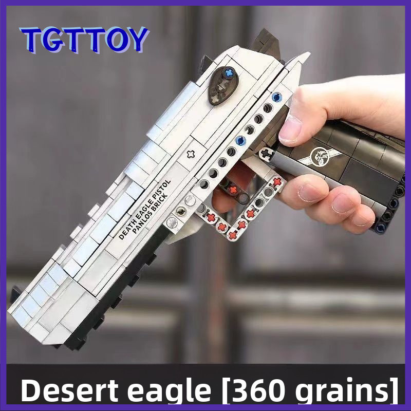 ใช้งานร่วมกับ Lego Building Blocks Launchable 98K Sniper Gun Desert Eagle ประกอบของเล่นเพื่อการศึกษา