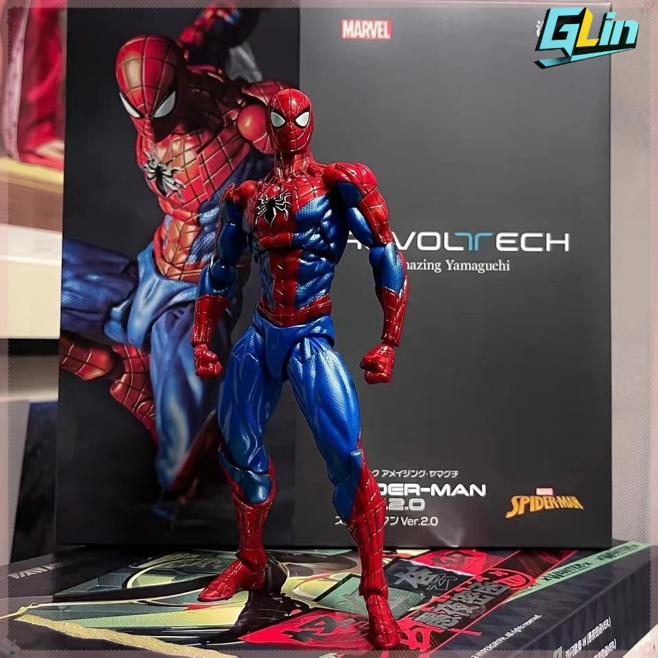 Spider-Man Ver.2.0 Revoltech Action Figure - การตกแต่งสะสมประณีต 16 ซม. และของขวัญคริสต์มาส