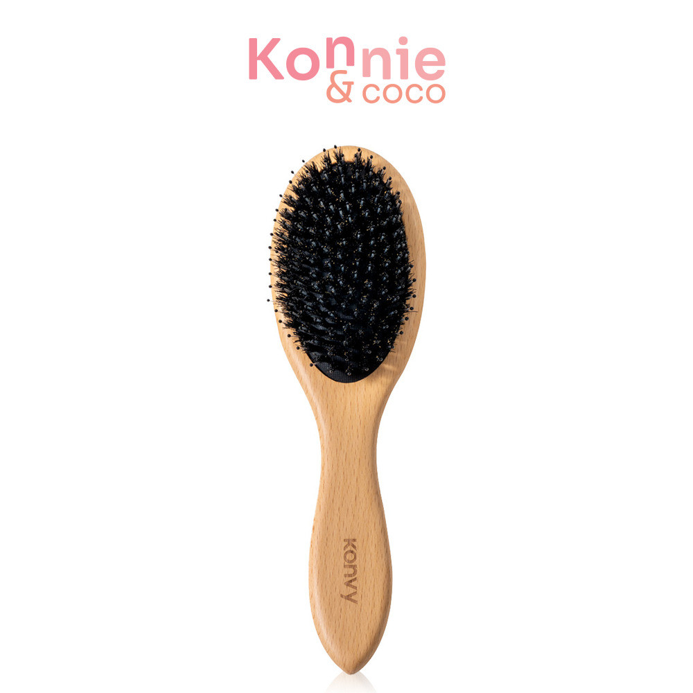 Konvy Boar Bristle Hair Brush คอนวี่ หวีแปรงขนหมูป่า.