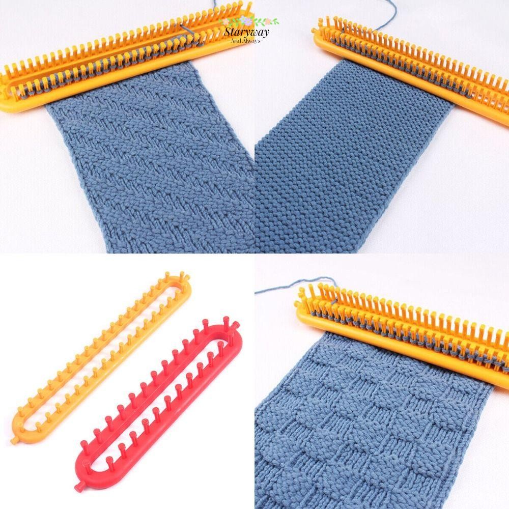 สตาร์ไซเวย์ ทําเอง|เครื่องมือเย็บผ้า, DIY ทอผ้าพลาสติก Loom ชุดถัก, แบบพกพาสี่เหลี่ยมผืนผ้า Handmade Craft Braiding เครื่องมือผู้หญิง