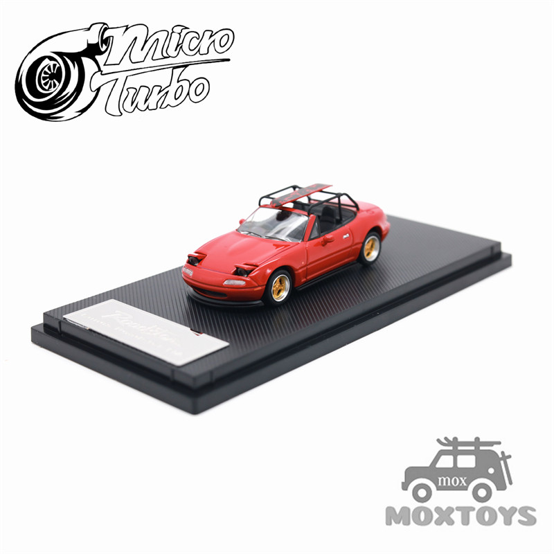 MicroTurbo 1:64 Eunos Roadster MX5 NA Red Metallic Limited999 รถโมเดลDiecast