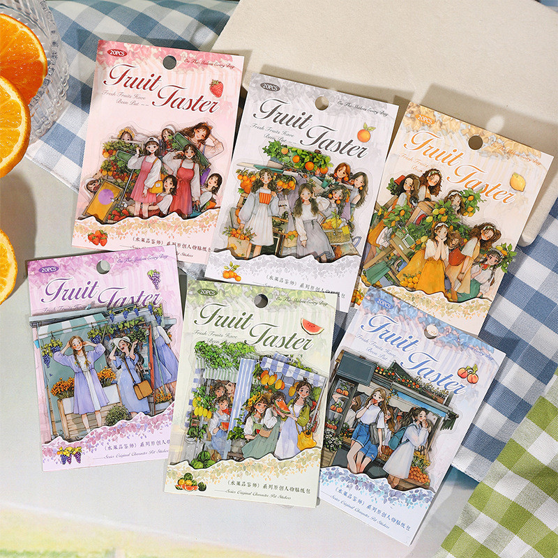 20 ชิ้นฤดูร้อนสาวคนสติกเกอร์สําหรับ Scrapbooking Pre-Cut สัตว์เลี้ยงสติกเกอร์โปร่งใสสําหรับ Journaling Scrapbooking อุปกรณ์