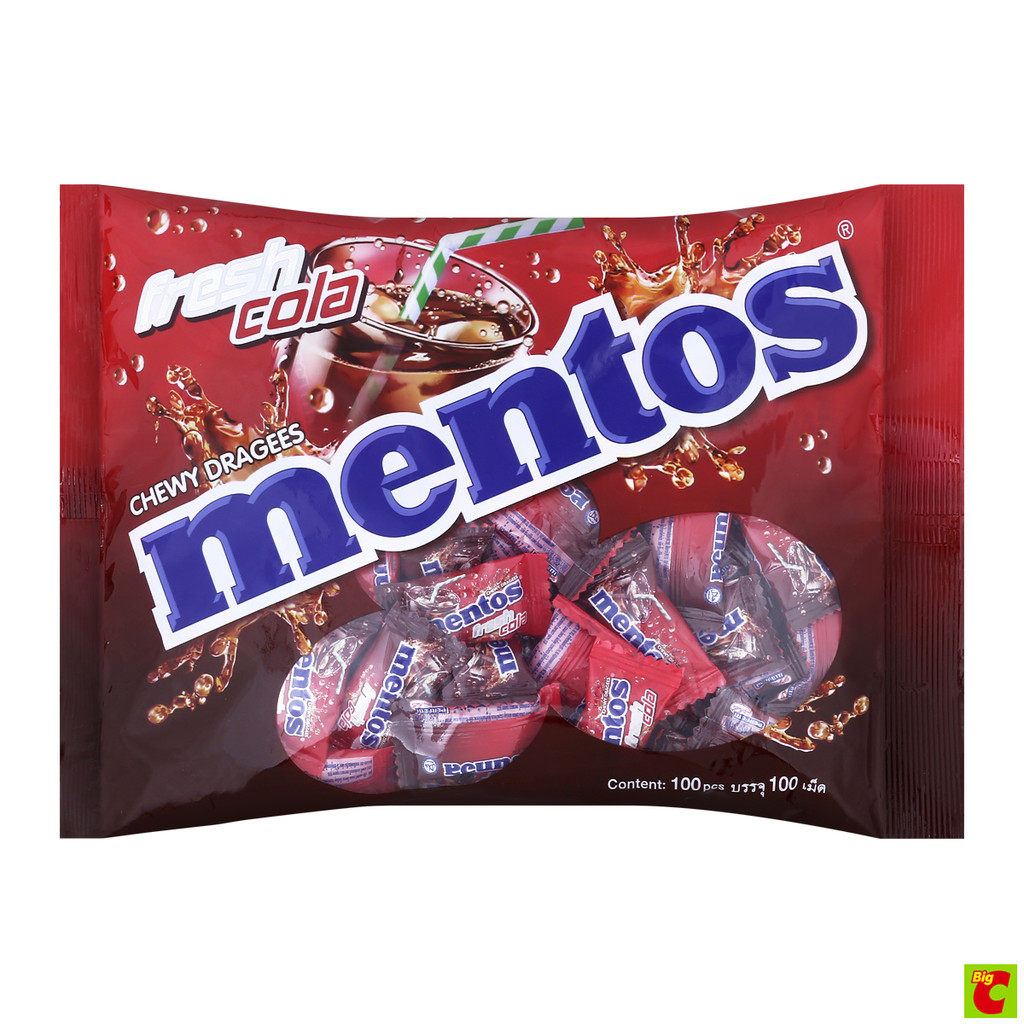 เมนทอส ลูกอม กลิ่นเฟรช โคล่า 100 เม็ด