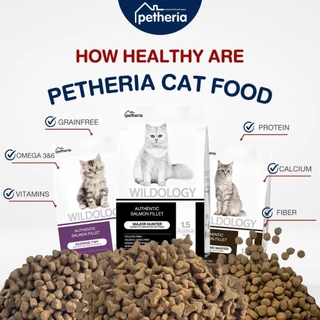 [[ จำนวน 4 ถุง ]] อาหารแมวเพ็ทเทอเรีย Petheria *ขนาด 1.5 กิโล >>เกรดพรีเมียม grainfree โปรตีนสูง