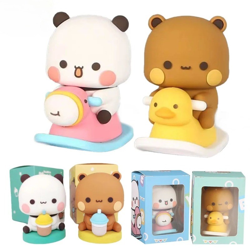 Bubu Dudu Panda Bear อะนิเมะรูป Miniature ของเล่นสะสมการ์ตูน Panda Bubu Dudu รูปตุ๊กตาสาวของขวัญ