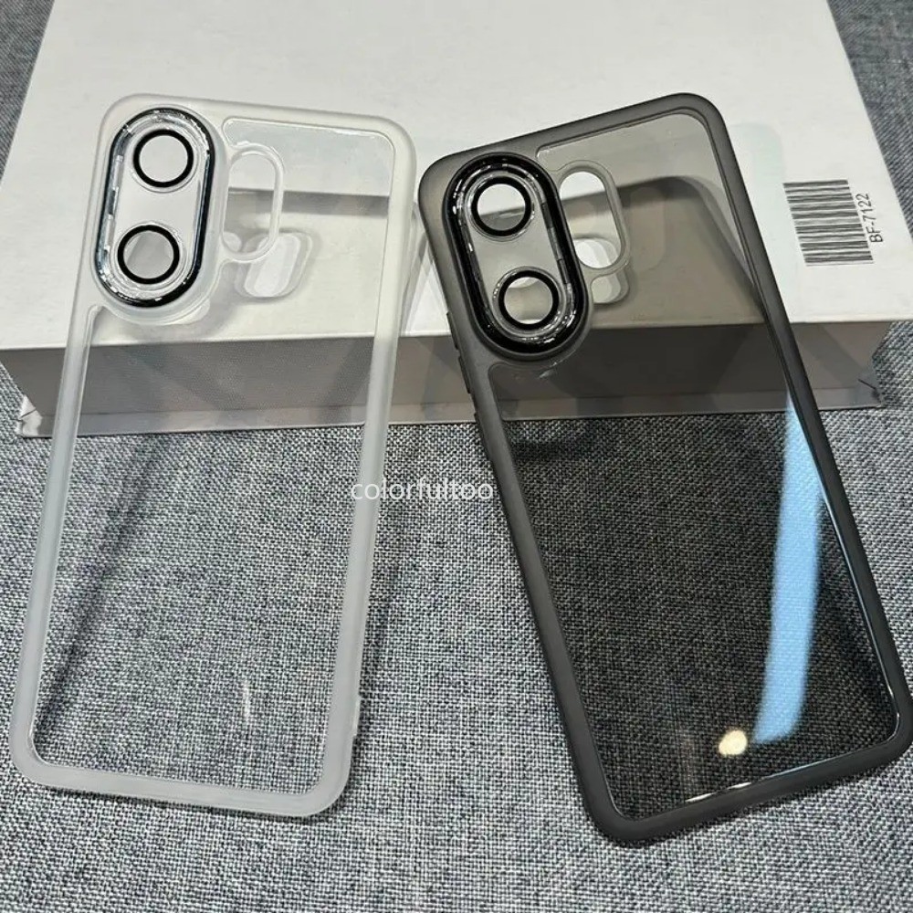 Vivo V60 2025 ง่ายชุบใสเลนส์กล้องป้องกันเคสโทรศัพท์สําหรับ Vivo V60 V 60 VivoV60 5G คู่ปลอกนุ่ม Anti-fall กันชนกันกระแทกแฟชั่นฝาหลัง
