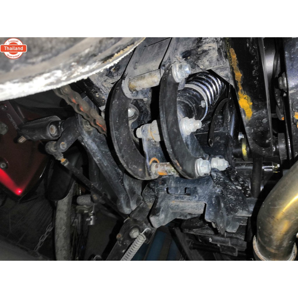 โหโช๊คหลัง R15 MSlaz MT15 XSR155 Yamaha V2 โหลงได้ สองระดั สีดำ สินค้าใหม่ ชุดละสองแผ่น Firstmotosho