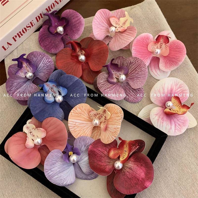 COD-กิ๊บติดผม กิ๊ฟหนีบผมดอกไม้ สีชมพู ดอกไม้ติดผม สไตล์เกาหลี แฟชั่นสําหรับผู้หญิง เครื่องประดับผมแฟชั่น