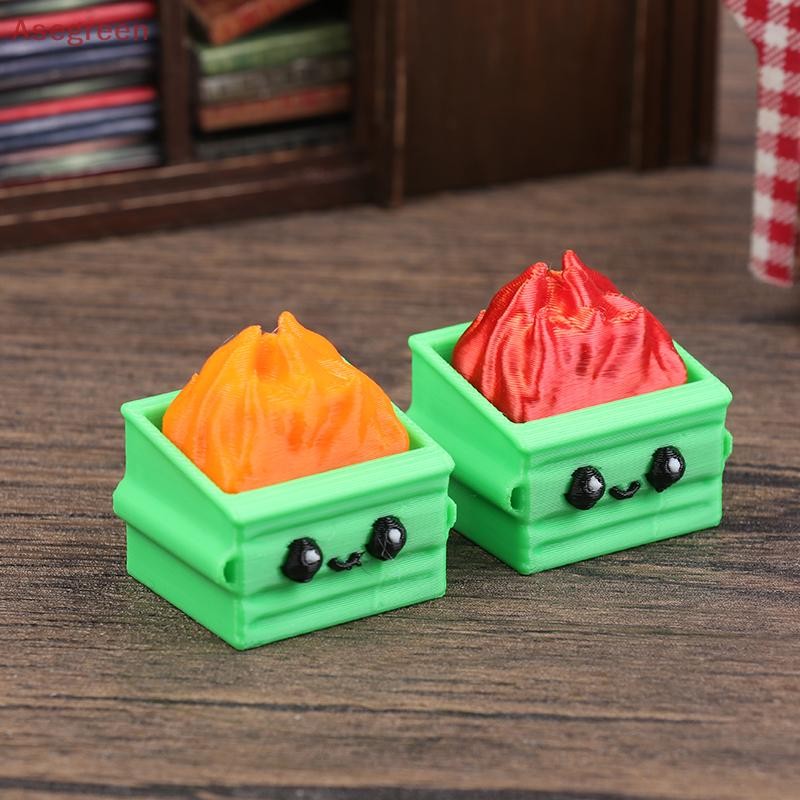 [Asegreen] Dumpster Fire Clickie Fidget, Dumpster Fire Desk Accessories, Dumpster Fire Keychain Offi
