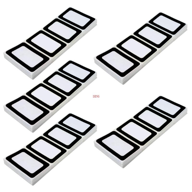 Seng สติ๊กเกอร์ชื่อขอบสีดํา 89x57 มม. สําหรับ Daycare สํานักงานโรงเรียนอนุบาล