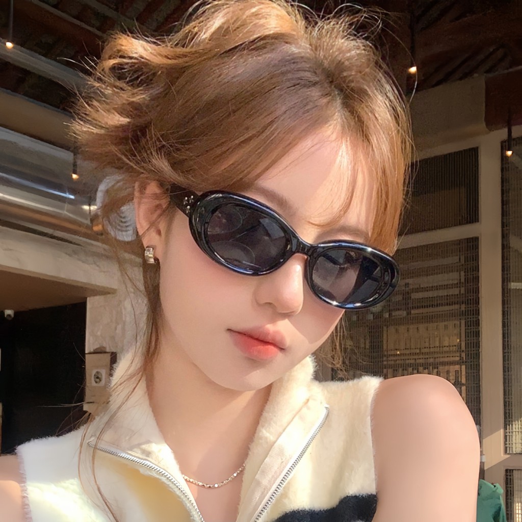 แว่นกันแดด กรอบทรงรี สไตล์เรโทร ins มีสไตล์ สไตล์เกาหลี เหมาะสำหรับการเดินทาง มีหลายสไตล์ให้เลือก