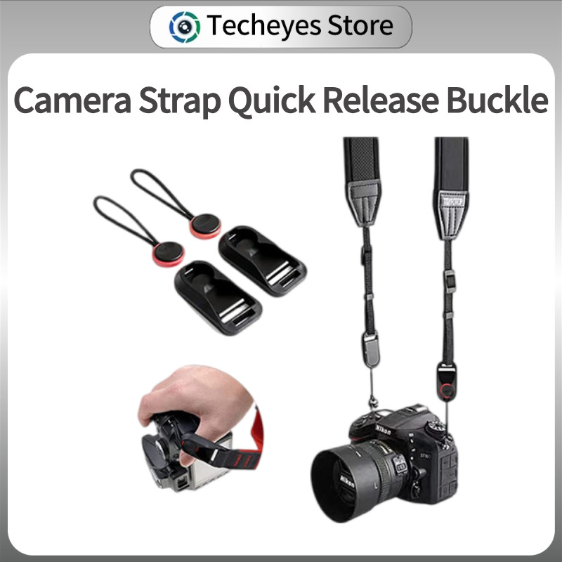 TechEyes สายคล้องไหล่กล้อง Quick Release Buckle สําหรับกล้อง Sony/Nikon/Canon DSLR/SLR