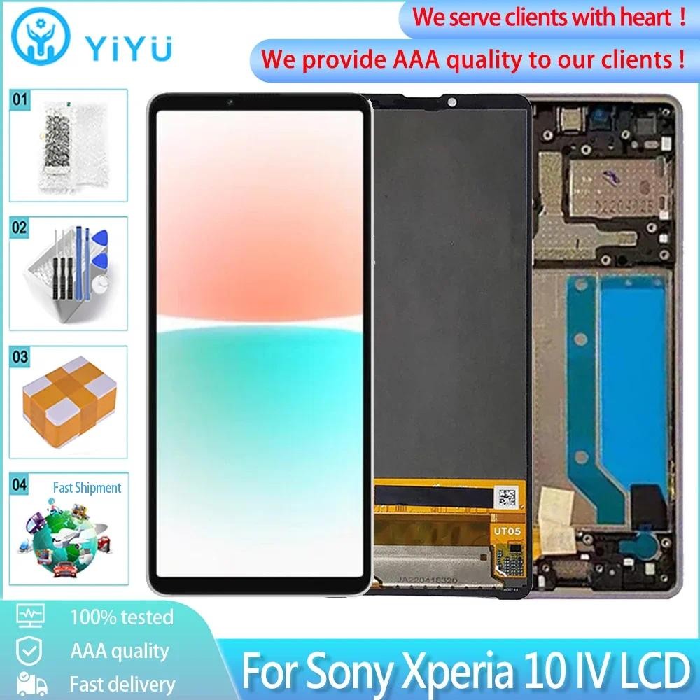 6.0 จอแสดงผลต้นฉบับสําหรับ Sony Xperia 10 IV LCD Touch Screen Digitizer Assembly Replacement XQ-CC54