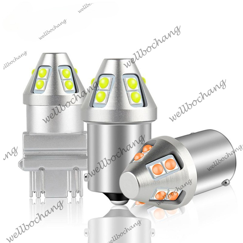 T20 LED W21/5W 7443 W21W 7440 PY21W P21W led BAY15D BA15S BAU15S Led รถหลอดไฟ LED P21/5W ไฟเลี้ยว 11