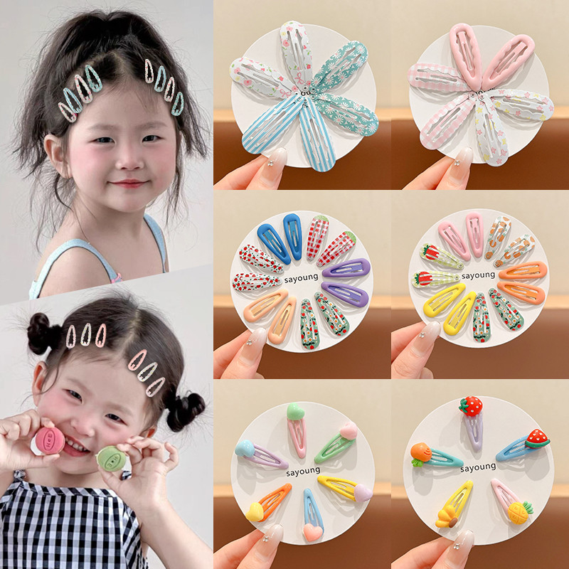 กิ๊บติดผมลายดอกไม้น่ารัก ออกแบบสำหรับเด็กผู้หญิง แบบด้านข้างสำหรับหน้าม้า