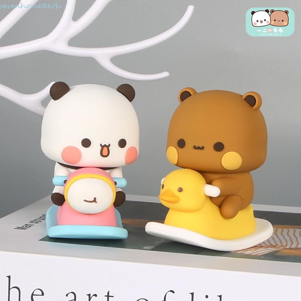 Sevenhome3e Bubu Dudu Panda หมีรูป,อะนิเมะรูปสะสม Panda Bubu Dudu รูปตุ๊กตา,เครื่องประดับหมี Panda การ์ตูน Panda Bubu หมีของเล่นตกแต่งบ้าน