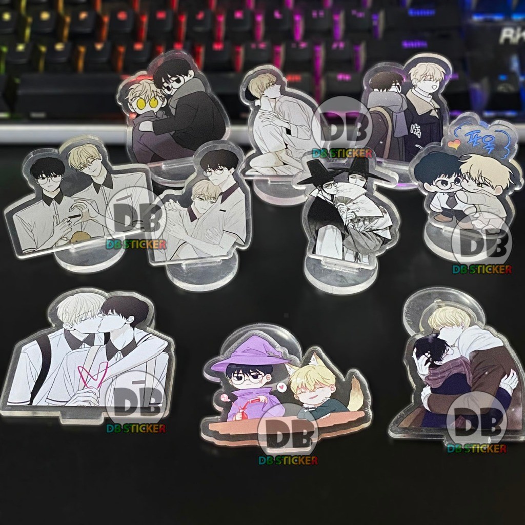 [3CM] โมเดล, พวงกุญแจ Checkmate mica standee, ภาพวาดแก้วอะคริลิค Boylove BL Manhwa มังงะอนิเมะเกาหลี