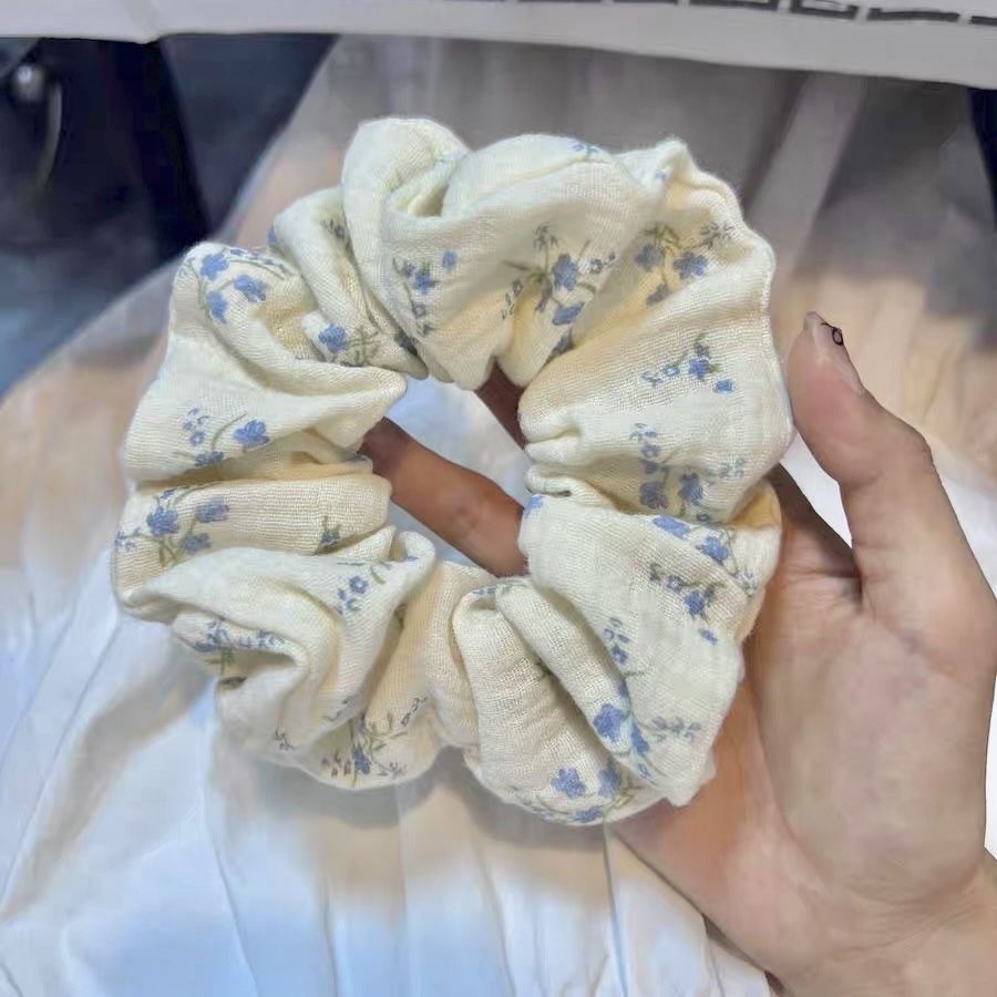 2024 ดอกไม้ Scrunchy แหวนผมหญิง Fairy Beauty เครื่องประดับผมระดับไฮเอนด์