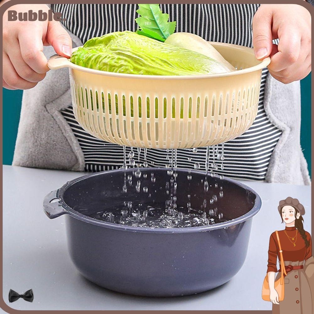 Bubble ตะกร้าใส่ของในครัว 2in1 เครื่องมือในครัว ตะกร้าผลไม้ผักสด